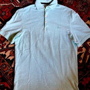 Men’s Johnnie-o Hangin’ Out polo size Small greenish blue aqua color